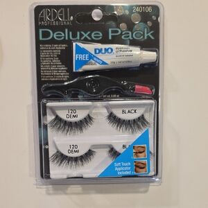 Ardell Deluxe Pack Black False Eyelashes with Duo Adhesive (A)